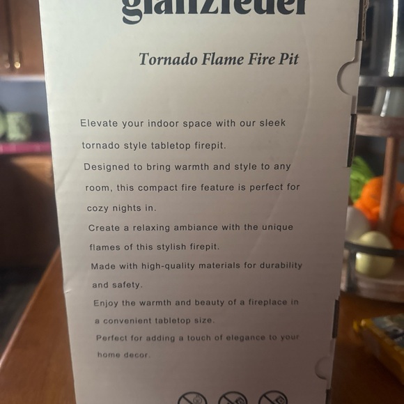 Black Tornado Tabletop Firepit - Picture 2 of 3